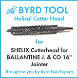 SHELIX Cutterhead for BALLANTINE J. & CO 16″ Jointer