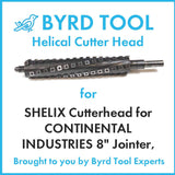 SHELIX Cutterhead for CONTINENTAL INDUSTRIES 8″ Jointer, WJ8