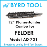 SHELIX Cutterhead for FELDER Model AD-731 – 12” Jointer-Planer Combo