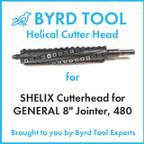 SHELIX Cutterhead for GENERAL 8″ Jointer, 480