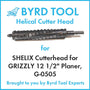 SHELIX Cutterhead for GRIZZLY 12 1/2" Planer