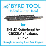 SHELIX Cutterhead for GRIZZLY 6″ Jointer, G0526
