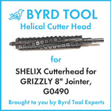 SHELIX Cutterhead for GRIZZLY 8″ Jointer, G0490