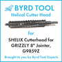 SHELIX Cutterhead for GRIZZLY 8″ Jointer, G9859Z