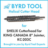 SHELIX Cutterhead for KING CANADA 8″ Jointer, KC-203C