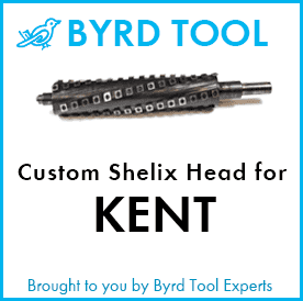 Custom Shelix Cutterhead for Kent Planer