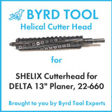shelix cutter head for delta 13