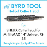 SHELIX Cutterhead for MINI-MAX 14″ Jointer, FS-35