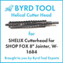 SHELIX Cutterhead for SHELIX for ACCURA 8” Jointer, Model 02008