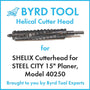 SHELIX Cutterhead for STEEL CITY 15" Planer