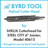 SHELIX Cutter Head for STEEL CITY 6″ Jointer, Model 40615
