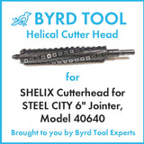 SHELIX Cutterhead for STEEL CITY 6″ Jointer, Model 40640