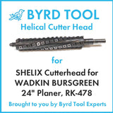 SHELIX Cutterhead for WADKIN BURSGREEN 24