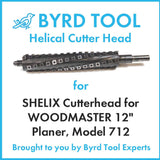 SHELIX Cutterhead for WOODMASTER 12
